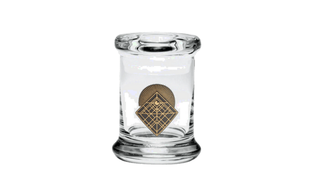 420 Science "Geometric Pattern" Glass Jar